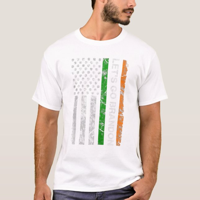 Patrick s Day USA Flag Irish T-Shirt (Vorderseite)