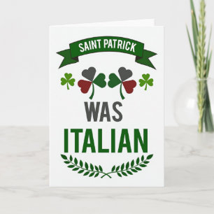 Patrick war italienisch lustige Karte