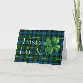 Patrick's Day "Irish Luck Tartan" Karte