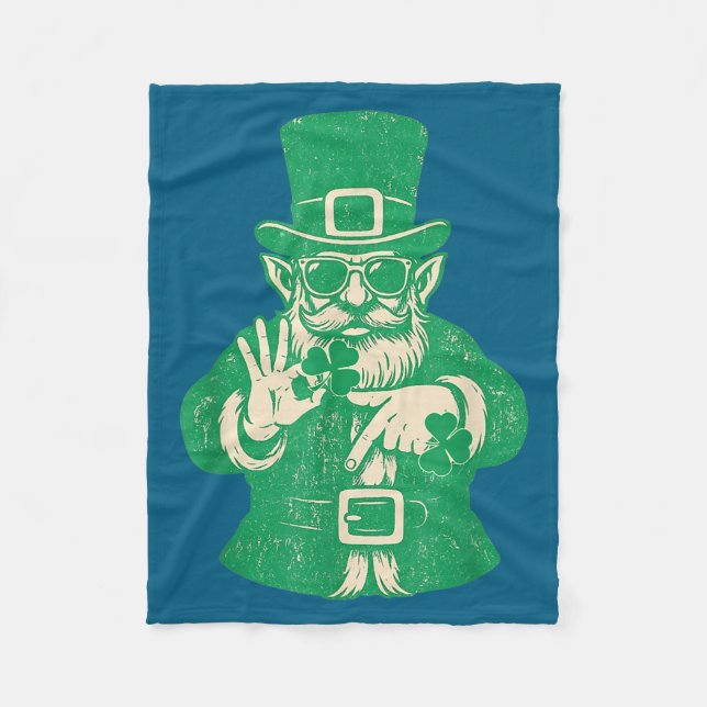 Patricks Day, Leprechauns Funny 6 Meme Gift Men, W Fleecedecke (Vorderseite)
