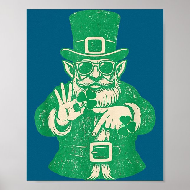 Patricks Day, Leprechauns Funny 6 Meme Gift Men, W Poster (Vorne)