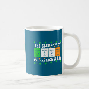 Patrick's Day Lustige Elemente des Glücks Perioden Kaffeetasse