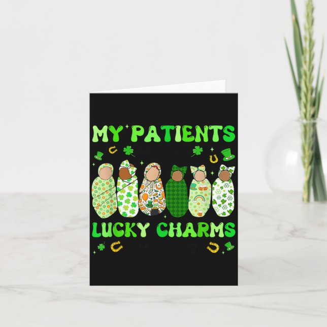 Patrick's Day Nurse My Patients Are My Lucky Nicu  Karte (Vorderseite)