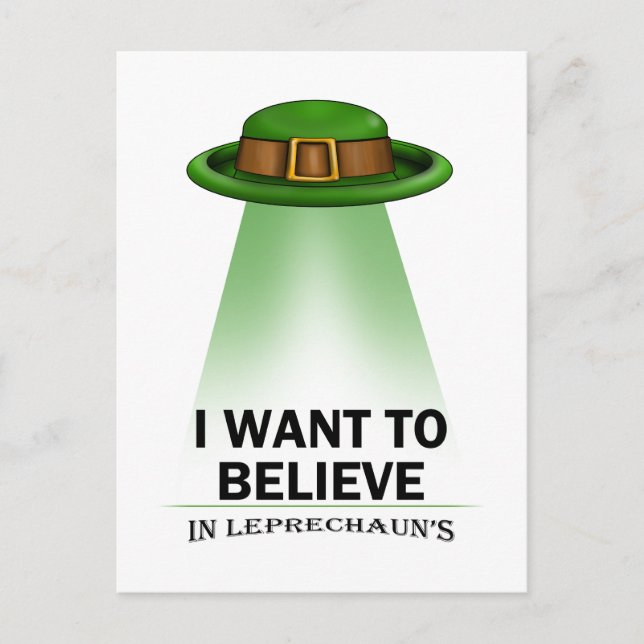Patrick's Day, wollte ich zu glauben Postkarte (Vorderseite)