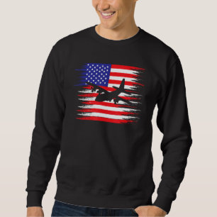Patrioctic C-130 Hercules Airplane Shirt USA Airpl