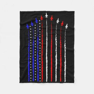 Patriot 4. Juli Kampfjets Flugzeug USA-Flagge Ki Fleecedecke