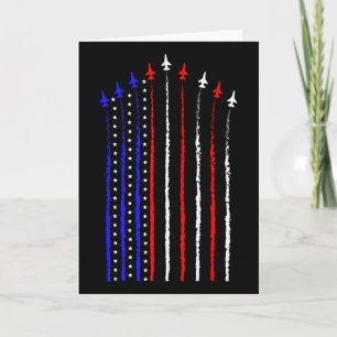 Patriot 4. Juli Kampfjets Flugzeug USA-Flagge Ki Karte