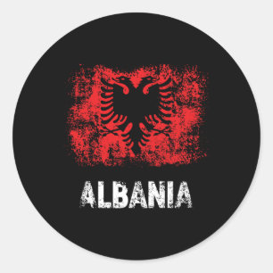 Patriot Albanien Unabhängigkeitstag Albanienflagge Runder Aufkleber