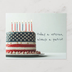 Patriot Birthday Cake Postkarte