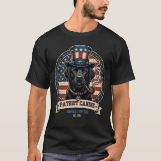 Patriot Canine Amerikas Top-Hund - Vintage Schwarz T-Shirt