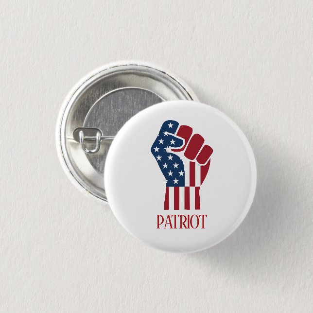 Patriot Clinched Fist Button (Vorne & Hinten)