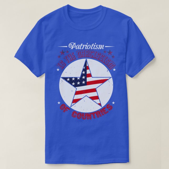 Patriot Day Patriotismus ist Narzisstismus T-Shirt (Design vorne)