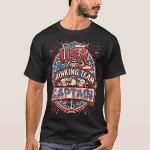 Patriot Eagle USA 4. Juli Biertrinker-Team T-Shirt