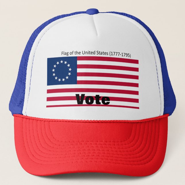Patriot Flag Hat Serie Truckerkappe (Vorderseite)