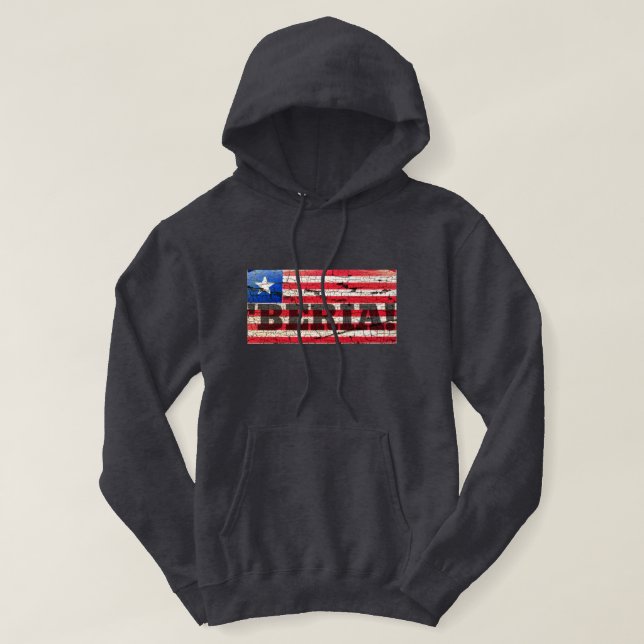 PATRIOT FLAG ROT WEISS UND BLAU HOODIE (Design vorne)