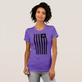 PATRIOT FLAG SCHWARZ UND WEISS STAR UND STREIFEN T-Shirt