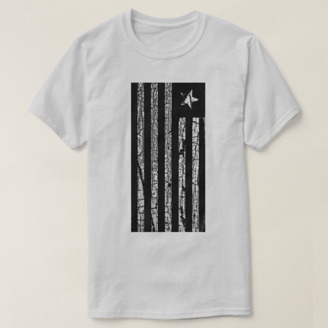 PATRIOT FLAG SCHWARZ UND WEISS T-Shirt (Design vorne)