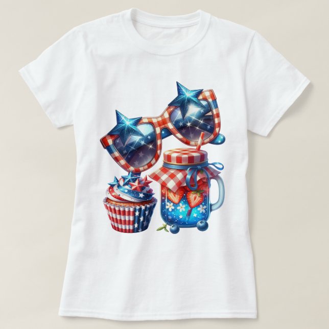 Patriot Gingham Art T-Shirt (Design vorne)