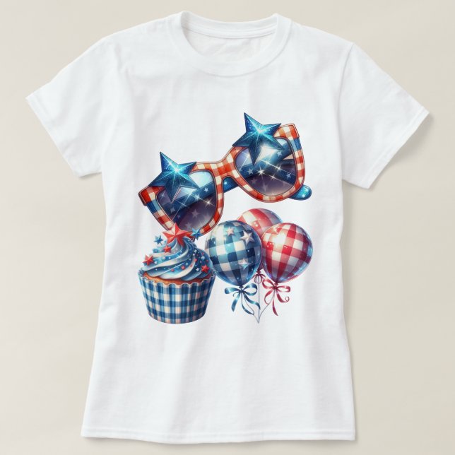 Patriot Gingham Art T-Shirt (Design vorne)