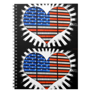 Patriot Heart American Flag Notizblock