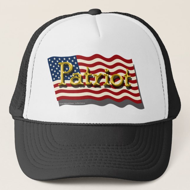 Patriot-Hut (Gold) Truckerkappe (Vorderseite)