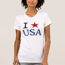 Patriot I Heart USA Red Star America I LIEBE USA