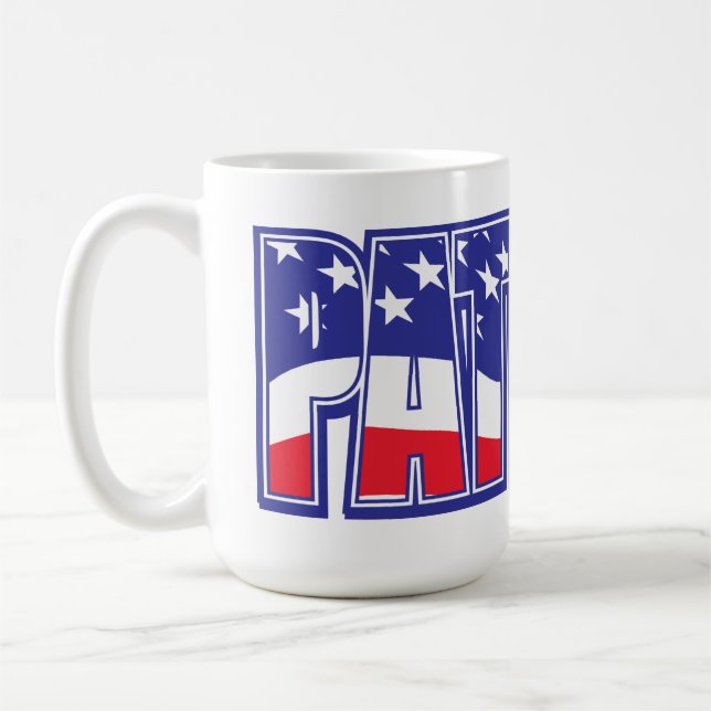 Patriot in der US-Flagge Kaffeetasse (Links)