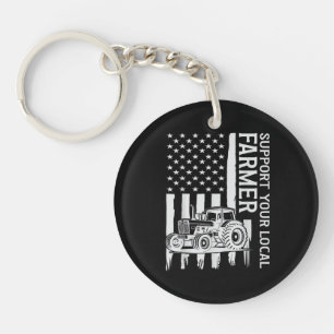 Patriot Landwirt Traktor USA-Flagge Landwirt Vater Schlüsselanhänger