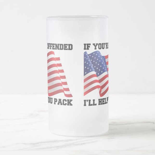 Patriot Mattglas Bierglas (Mittel)