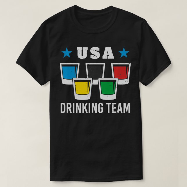 Patriot Olympic USA Drink Team Beer  T-Shirt (Design vorne)
