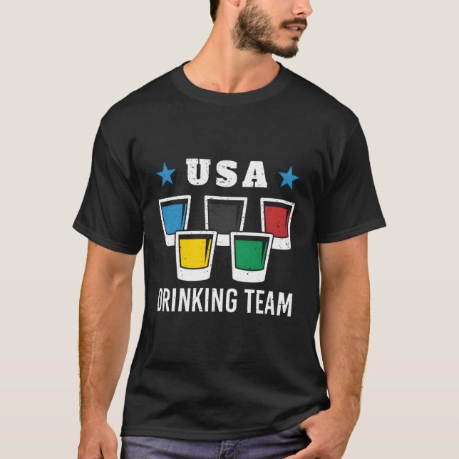Patriot Olympic Usa Drink Team Beer T-Shirt (Vorderseite)