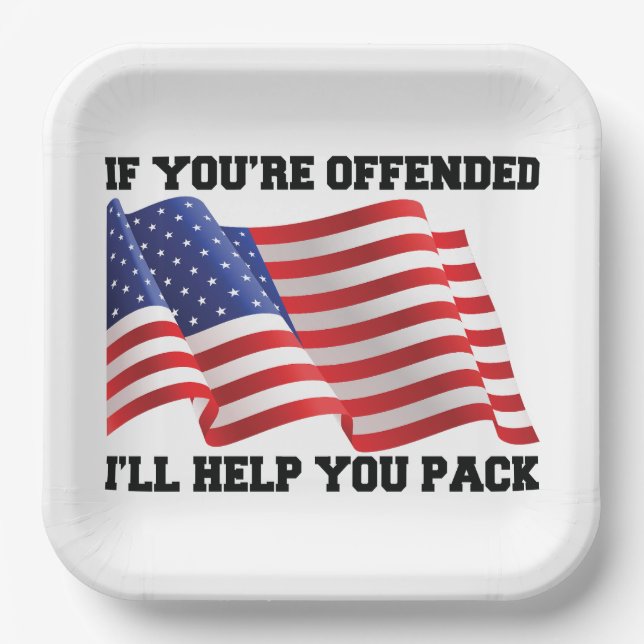 Patriot Pappteller (Vorderseite)