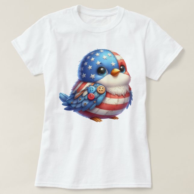 Patriot Patchwork Art T-Shirt (Design vorne)