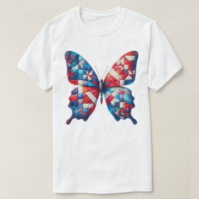 Patriot Patchwork Art T-Shirt (Design vorne)