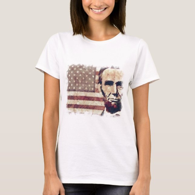 Patriot Präsident Abraham Lincoln T-Shirt (Vorderseite)