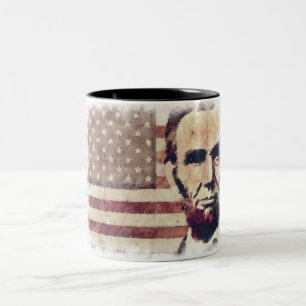Patriot Präsident Abraham Lincoln Zweifarbige Tasse