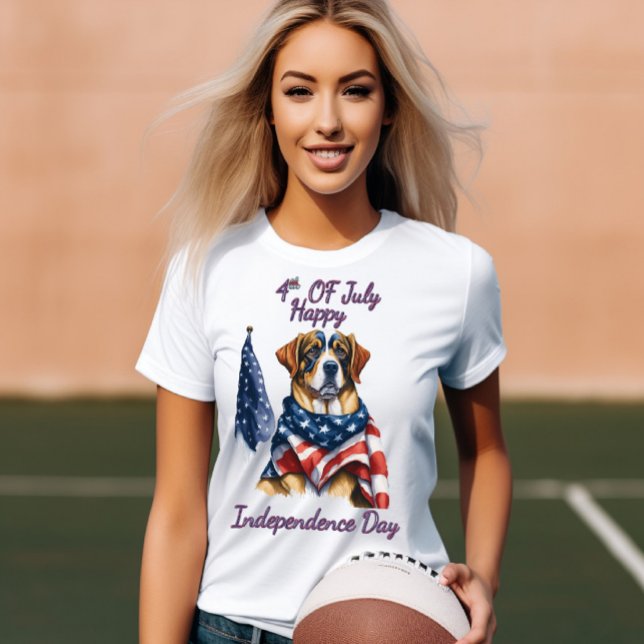 Patriot Pup US Flagge Independence Day T-Shirt (Von Creator hochgeladen)