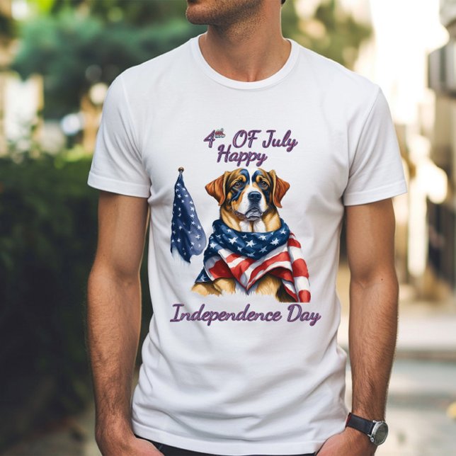Patriot Pup US Flagge Independence Day T-Shirt (Von Creator hochgeladen)