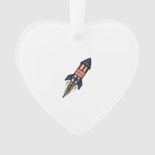 Patriot Rocket 4. Juli Vintage Feuerwerk Design Ornament