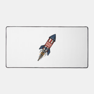 Patriot Rocket 4. Juli Vintage Feuerwerk Design Schreibtischunterlage
