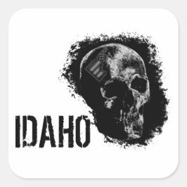 PATRIOT - SKULL VON IDAHO QUADRATISCHER AUFKLEBER