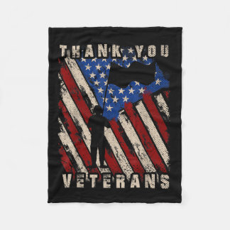 Patriot Soldier Veterans Flag Me Fleecedecke