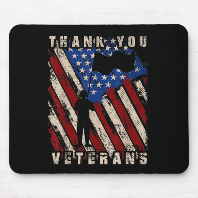 Patriot Soldier Veterans Flag Me Mousepad (Vorne)
