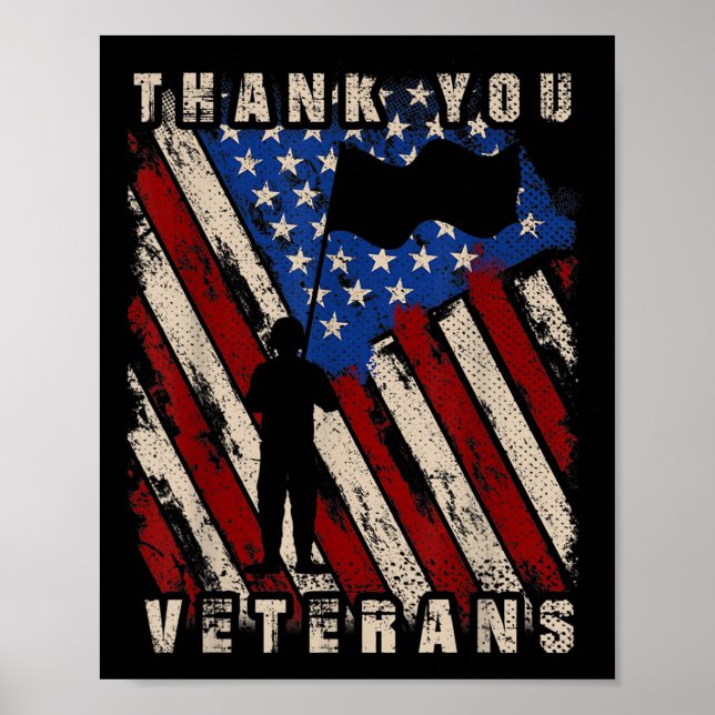 Patriot Soldier Veterans Flag Me Poster (Vorne)