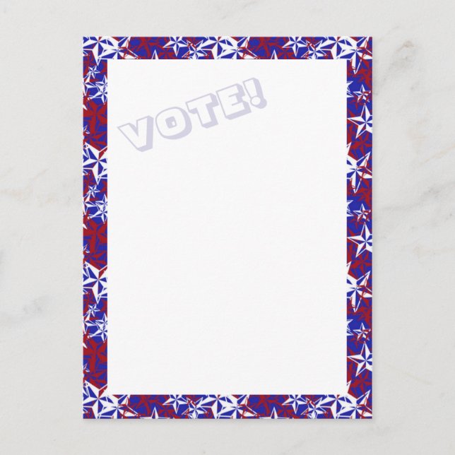 Patriot Stars VOTE Postkarte (Vorderseite)