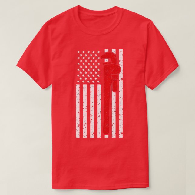 Patriot Thin Line Plumber T-Shirt (Design vorne)
