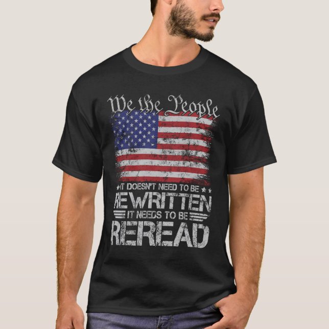 Patriot US-Flaggenverfassung der USA muss B T-Shirt (Vorderseite)