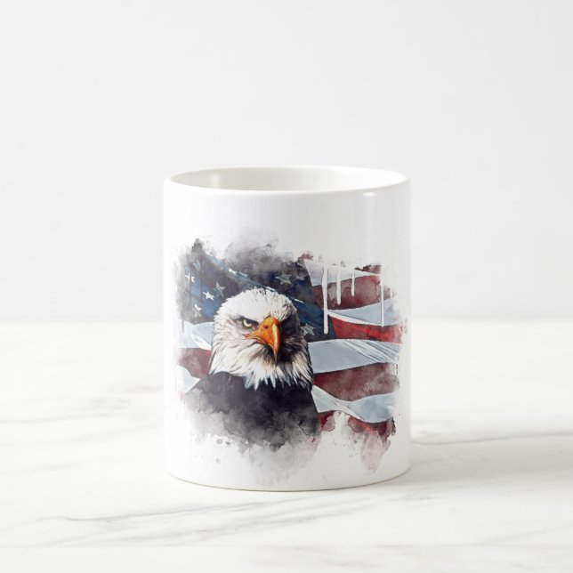 *~* Patriot USA Eagle American Flag Kaffeetasse (Mittel)