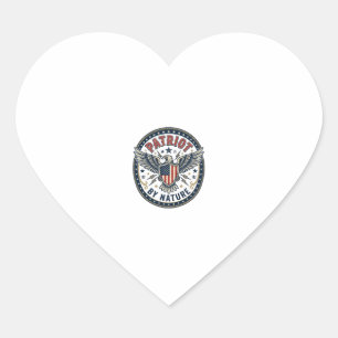 Patriot Von Natur Aus Patriotisch Kühner Patriotis Herz-Aufkleber