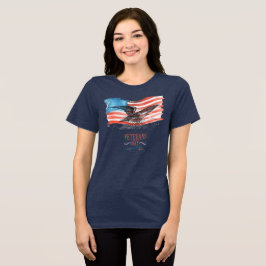 Patrioten erinnerten an solides Marineblau Tri-Blend Shirt